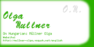 olga mullner business card